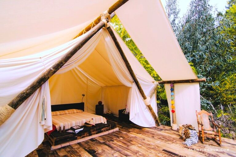 Glamping in a Tent