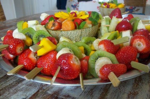 Fruit Skewers for kids party