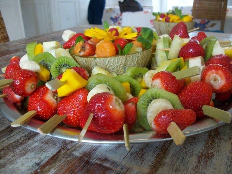 Fruit Skewers for kids party