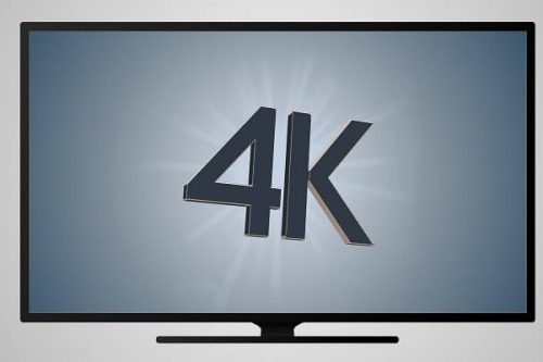 Watching 4K TV screen